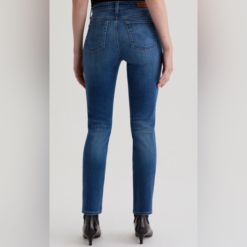 AG Adriano Goldschmied Mid Rise Slim Jeans - Blue - Picture 6 of 8